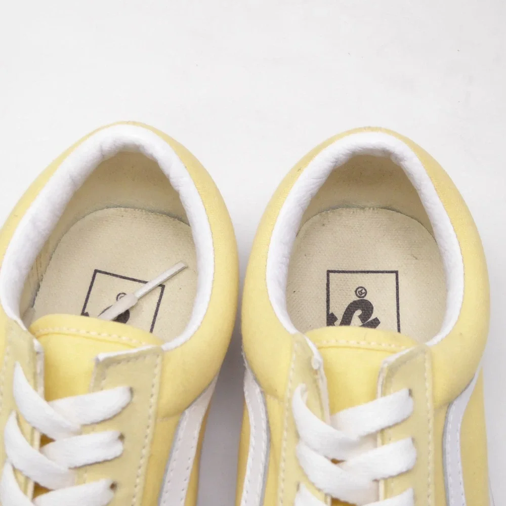 Vans Women Sneakers Shoes Yellow Old Skool Low Top Lace Up 6.5